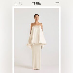 Free People Strapless White Dress Set